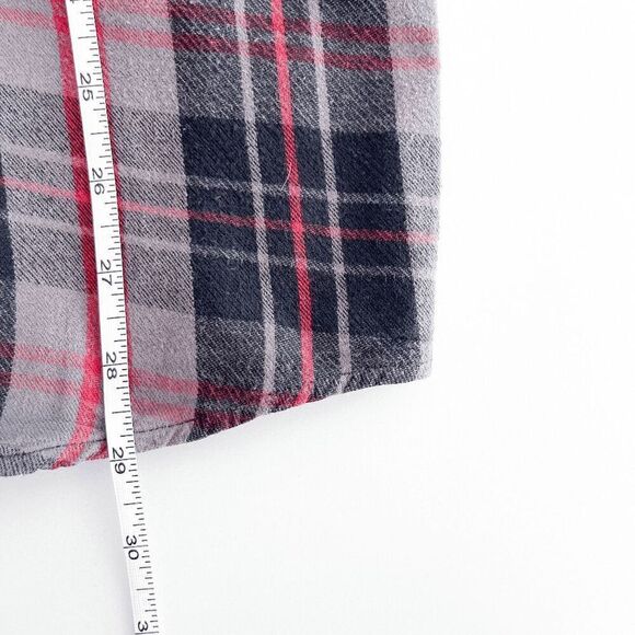 MWG Apparel Mens Plaid Flannel Pearl Snap Button Up Western Shirt Black Red XL - Picture 7 of 7